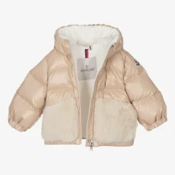 Girls Beige Down Padded Bluma Coat