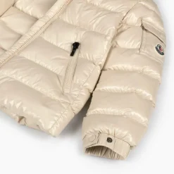 Girls Beige Down Padded Badyf Jacket