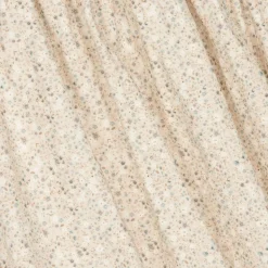 Girls Beige Floral Print Cotton Dress