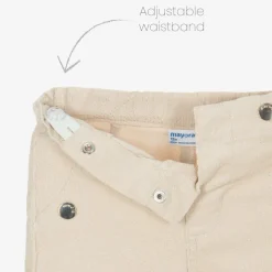 Girls Beige Glittery Needlecord Trousers