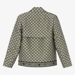Girls Beige KL Monogram Jacket