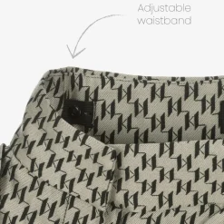 Girls Beige KL Monogram Shorts