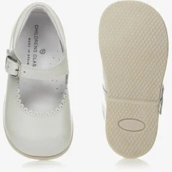 Girls Beige Leather Shoes