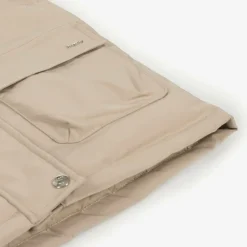 Girls Beige Padded Coat