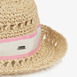 Girls Beige Straw Hat