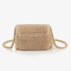 Girls Beige Teddy Fleece Bag (12cm)