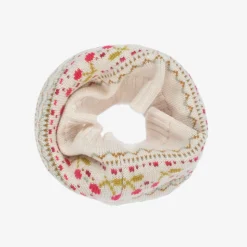 Girls Beige Wool & Cashmere Cherry Snood