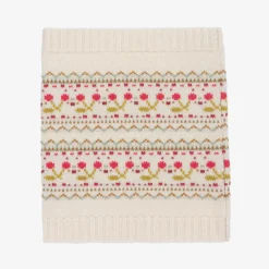 Girls Beige Wool & Cashmere Cherry Snood