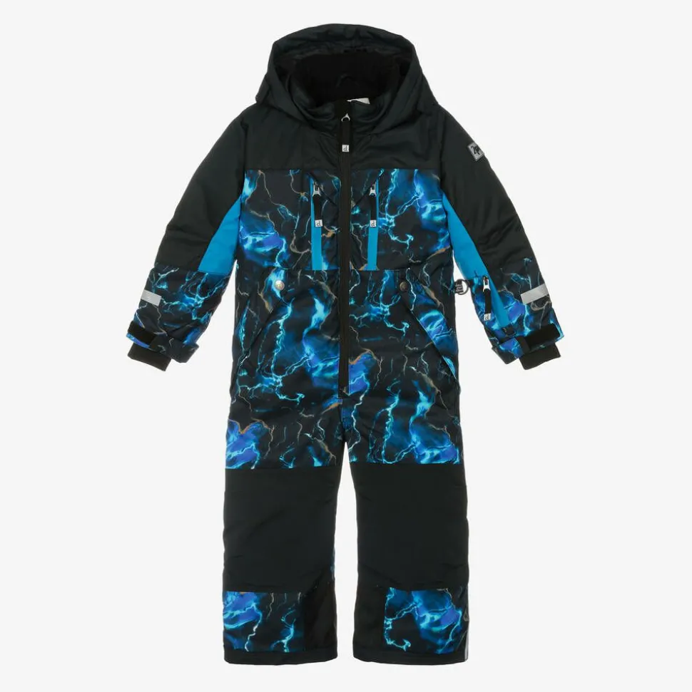 Girls Black & Blue Storm Snowsuit Set