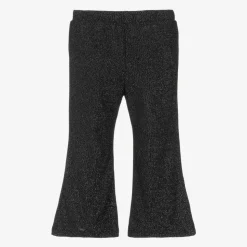 Girls Black & Silver Shimmer Trousers