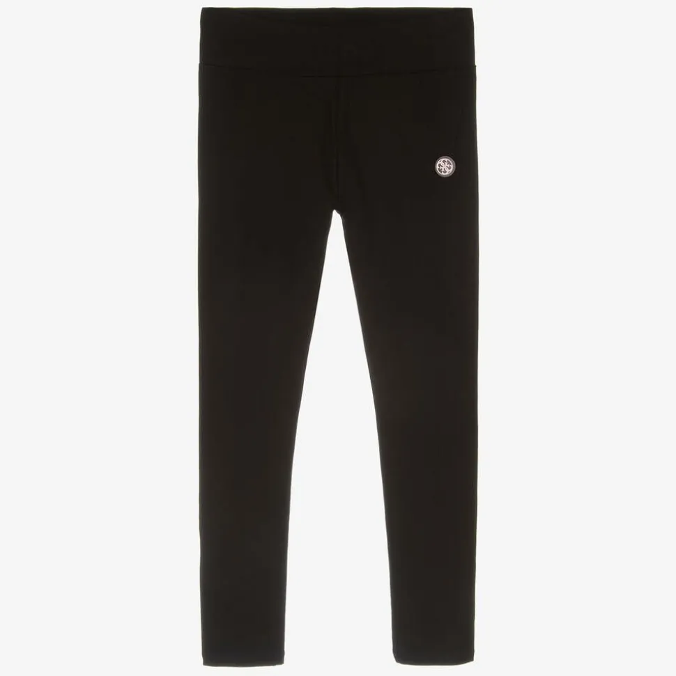 Girls Black Cotton Leggings