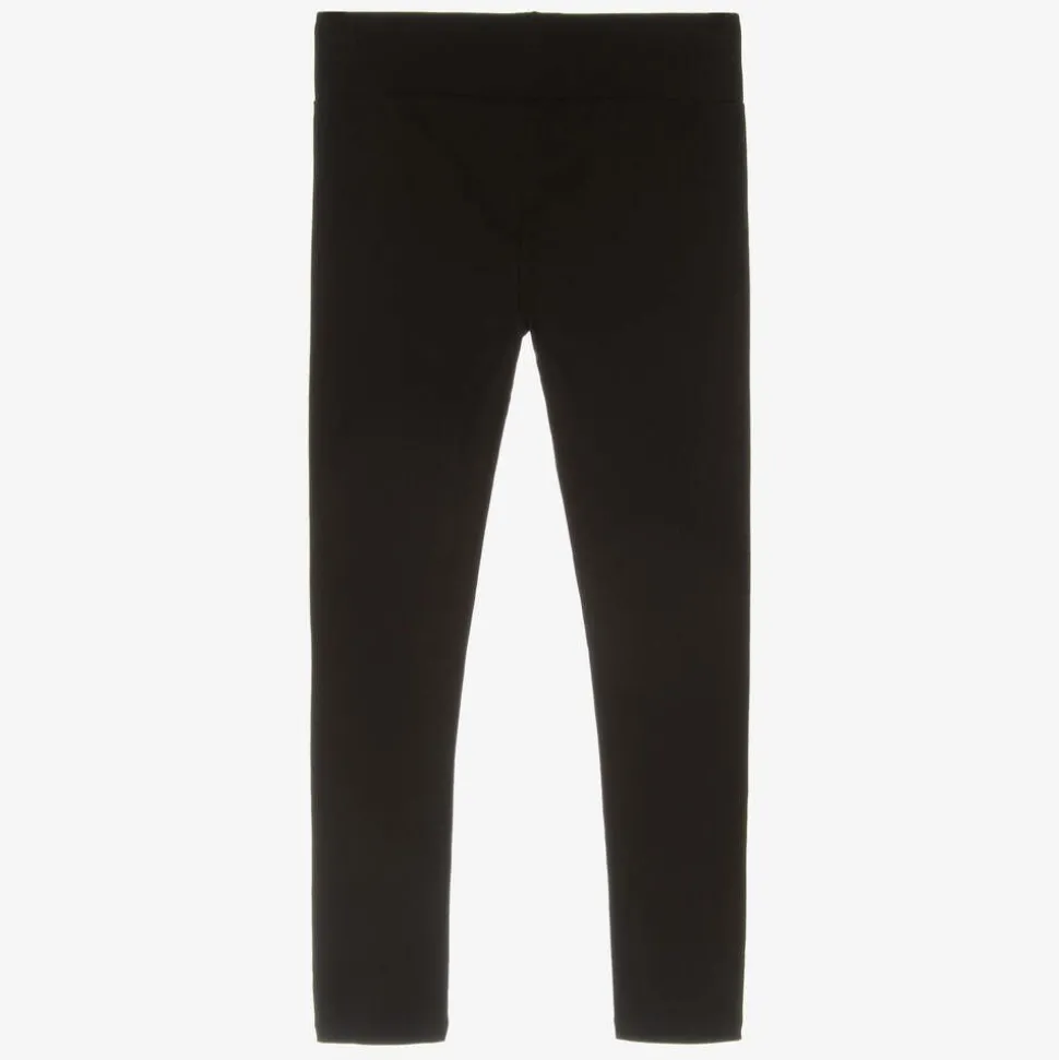 Girls Black Cotton Leggings