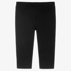 Girls Black Cotton Leggings