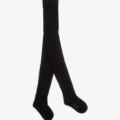 Girls Black Cotton Tights