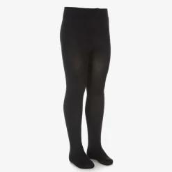 Girls Black Cotton Tights