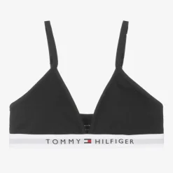 Girls Black Cotton Triangle Bra