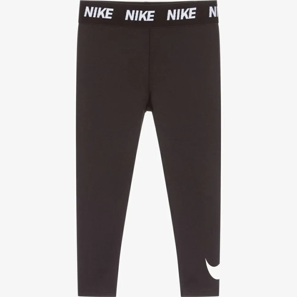 Girls Black Dri Fit Leggings