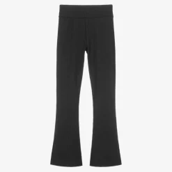 Girls Black Flared Leggings