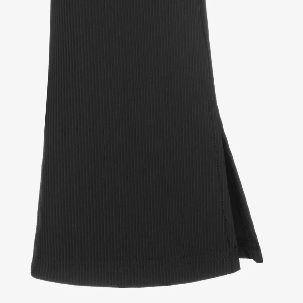 Girls Black Flared Leggings