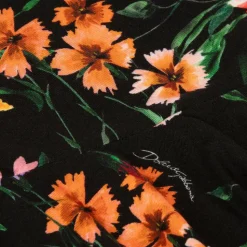 Girls Black Floral Top