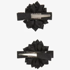 Girls Black Hair Clips (2 Pack)