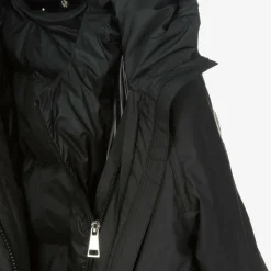 Girls Black Ioudith Coat & Down-Padded Gilet