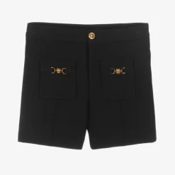 Girls Black Jersey Shorts