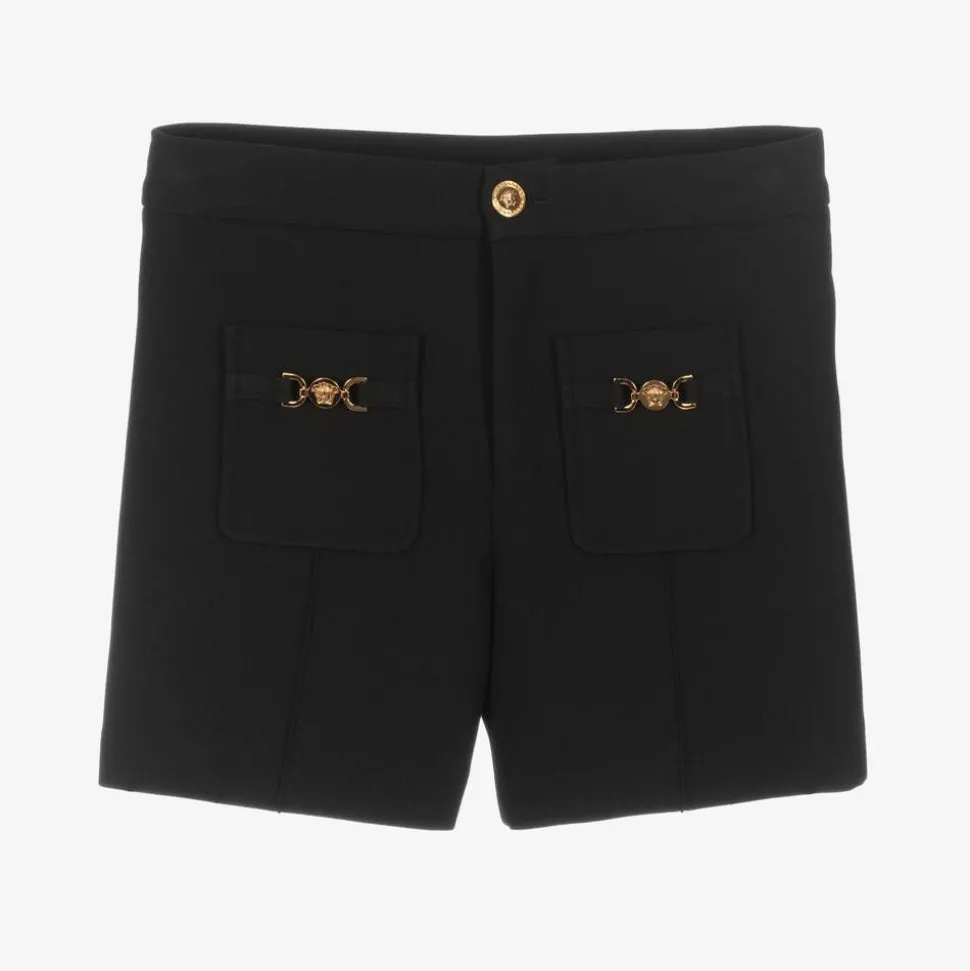 Girls Black Jersey Shorts