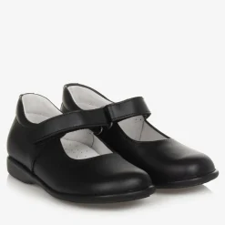 Girls Black Leather Shoes