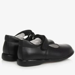 Girls Black Leather Shoes