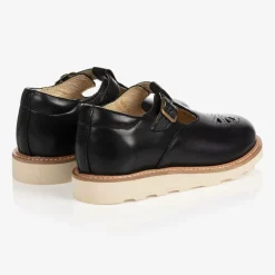 Girls Black Leather Shoes