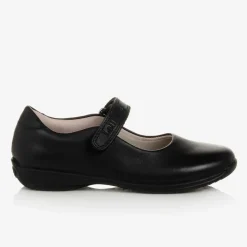 Girls Black Leather Shoes