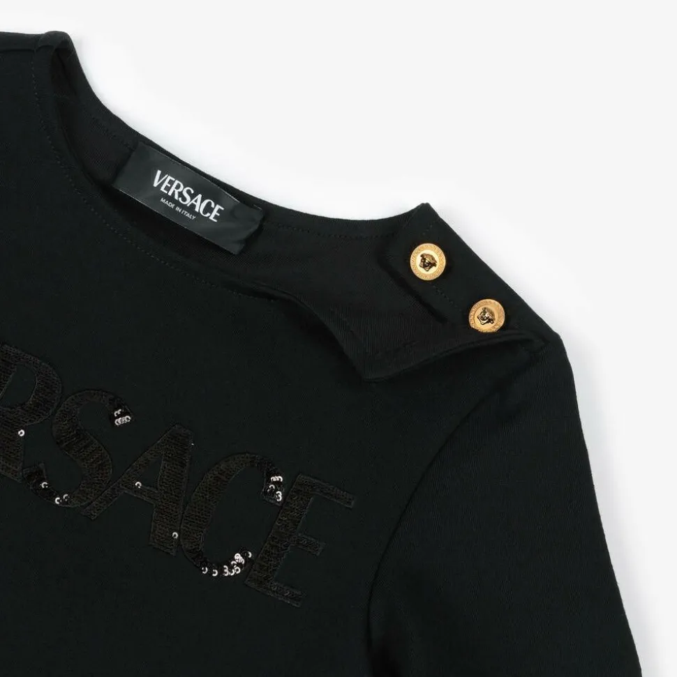 Girls Black Milano Jersey Dress