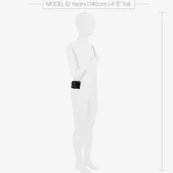 Girls Black Mini Shoulder Bag (8cm)