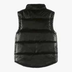 Girls Black Padded Gilet