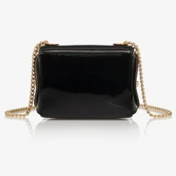 Girls Black Patent Leather Bag (12cm)
