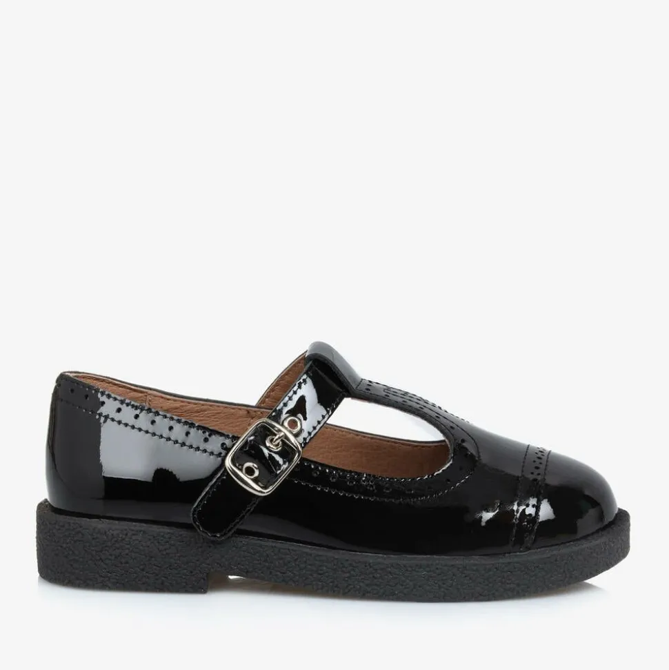 Girls Black Patent Leather Shoes