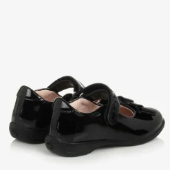 Girls Black Patent Leather Bar Shoes