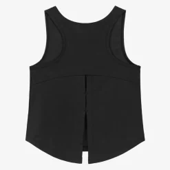 Girls Black Sleeveless Sports Top