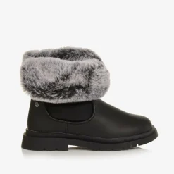 Girls Black Snow Boots