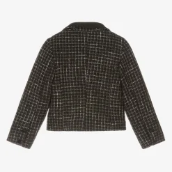 Girls Black Tweed Blazer