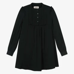 Girls Black Viscose Dress