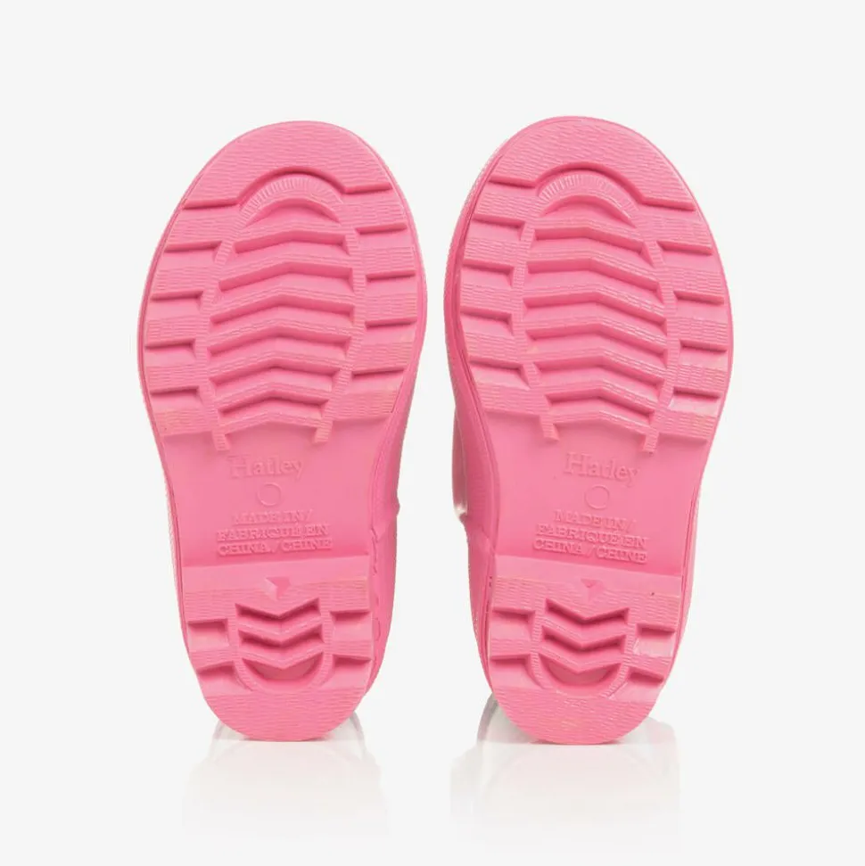 Girls Blue & Pink Happy Skies Rain Boots