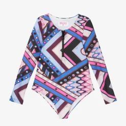 Girls Blue & Pink Vivara Swimsuit