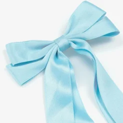 Girls Blue Bow Hair Clip (12cm)