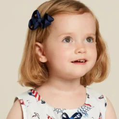 Girls Blue Bow Hair Clips (3 Pack)