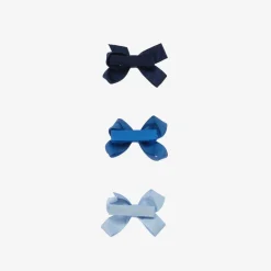 Girls Blue Bow Hair Clips (3 Pack)