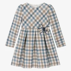Girls Blue Check Dress