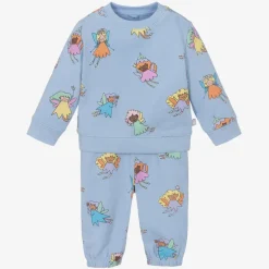 Girls Blue Cotton Fairies Tracksuit