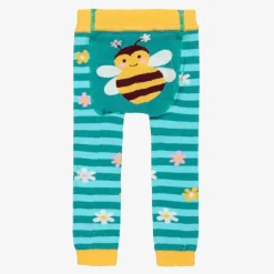 Girls Blue Cotton Leggings